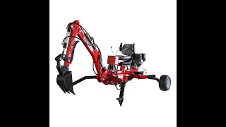 VKSPOWER 13 5HP GASOLINE ENGINE TOWABLE BACKHOE WITH THUMB