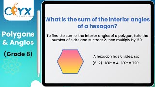 Polygons and Angles | Grade 8 Math | Oryx Learning