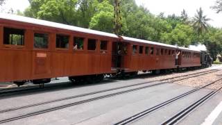 慶祝104年鐵路節，古董級阿里山蒸氣火車頭行駛北門車站到車庫間