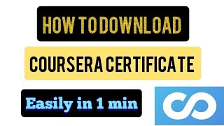 How to download coursera certificate in mobile with proof  #coursera #download #certificate #1min