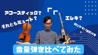 【弾き比べ】エレキヴァイオリンとアコースティックヴァイオリンの音量差を比べてみました！