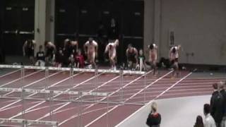 St Olaf Invite Mens 55m Hurdle James Butler wins in 8.26 seconds