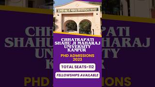 🥳CSJM University PhD Admission Form Out #shorts #csjmu #phd #phd_entrance #phdadmissions