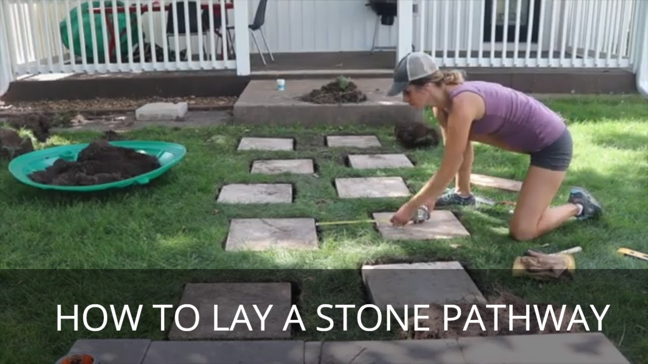 How To Build A Simple Stone Walkway | Large Stepping Stone Pathway ...