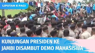 Presiden Jokowi Kunjungi Jambi, Mahasiswa Demo Tolak 3 Periode | Liputan 6