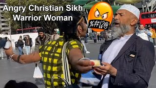 Angry Christian Sikh Warrior Woman Says \