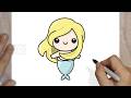 How to Draw a Cute Mermaid – Easy Chibi Girl Drawing for Kids!