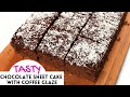 Easy Chocolate Sheet Cake Recipe with coffee glaze | Fuzz & Buzz