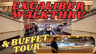 Excalibur Las Vegas Walkthrough \u0026 Buffet Tour