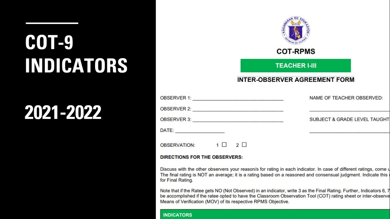 Deped Cot Form 2022