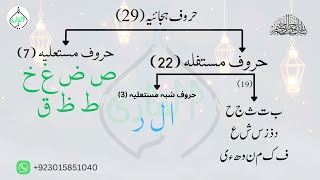 haroof e mustaaliya in easy way || huroof e mustalia ka majmua