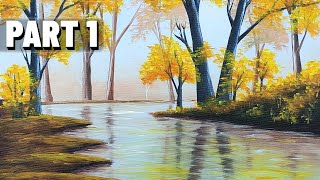 Curso de Pintura em Tela com Tinta Acrílica - Part1: Aula de PINTURA DE PAISAGEM