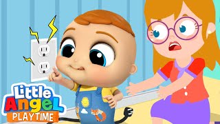 Dangers At Daycare | Playing Safely Song + More Little Angel Kids Songs