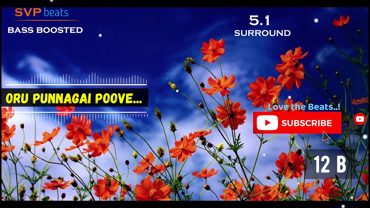 Oru Punnagai Poove ~ 12B ~ Harris Jayaraj 🎼 5.1 SURROUND 🎧 BASS BOOSTED ...