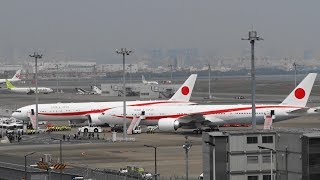 ✈✈政府専用機が安倍首相のイラン訪問の為羽田にフェリーされました。 (Japan Air Self-Defense Force) Boeing 777-3SB/ER 80-1111 80-1112