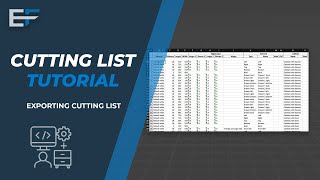 Exporting a Cutting List for CNC Production