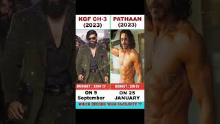 Pathaan Vs Kgf 3 movie Comparison | which become your favourite ?? #shorts #pathaan