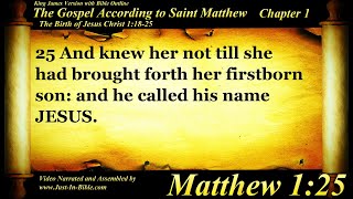 The Gospel of Matthew Chapter 1 - Bible Book #40 - The Holy Bible KJV Read Along Audio/Video/Text