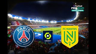 Paris Saint-Germain vs Nantes | French Ligue 1 2022/23 | eFootball PES Gameplay