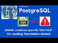 Csv to Postgresql Error pgadmin |How to fix this error