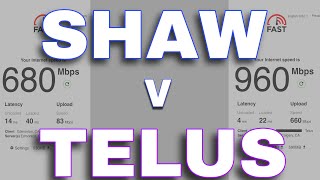 SHAW vs TELUS Speed Test