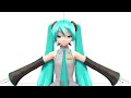 mmd pdft hatsune miku default physics u0026 facial test