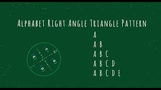 98 Alphabet Right Angle Triangle Pattern without any pre-defined method using while loop in Python