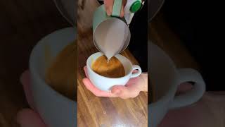 latte art wing leaf ラテアート ウィングリーフ #shorts