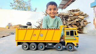 New Ashok Leyland Dumper Truck Unboxing \u0026 Testing Video | Die Cast Models | Cartoon Video | CS Toy