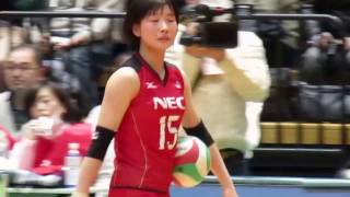 柳田光綺（Mizuki Yanagita）／超パワフルなアタック！／2017.1.14　ＮＥＣ×トヨタ車体　Ｖリーグ女子大田大会