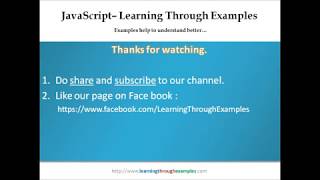 02 - JavaScript example using script tag | Learning Through Examples