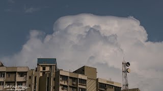 See how Pileus cloud forms over Cumulonimbus cloud in Mumbai India