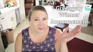 Giveaway Winner Announcement