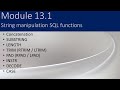 13.1 - String manipulation SQL functions