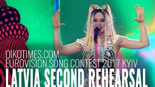 oikotimes.com: Latvia's Second Rehearsal Eurovision 2017