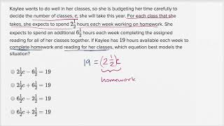 Linear equation word problems — Basic example | Math | SAT | Khan Academy