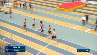 Tommaso Boninti campione italiano U20 indoor 400m