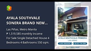 AYALA SOUTHVALE SONERA BRAND NEW HOUSE