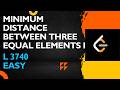 Minimum Distance Between Three Equal Elements I | LEETCODE 3740 | DSAINJS #javascript #leetcode #job