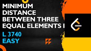 Minimum Distance Between Three Equal Elements I | LEETCODE 3740 | DSAINJS #javascript #leetcode #job