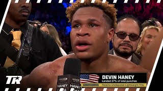 Devin Haney Reacts To Beating Loma and Keeping All the Belts | POST-FIGHT INTERVIEW