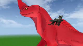 Red Bluster And Toothless VS Red Death,Bewilderbeast,And Ender Dragon