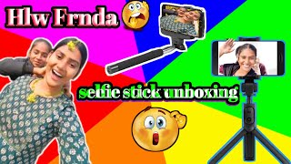 New Best selfie stick unboxing ✨️👌/ 2023 cheep price in best selfie stick #selfistick #unboxing #yt