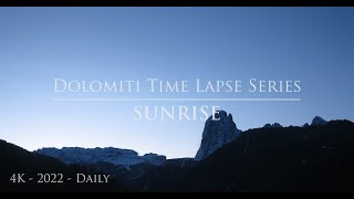 Dolomiti, Val Gardena, Italy | Timelapse Series 365 | Sunrise 2023.11.11 | Livestream, Weather 4k