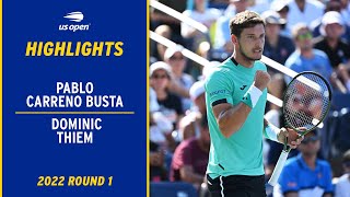 Pablo Carreño Busta vs. Dominic Thiem Highlights | 2022 US Open Round 1