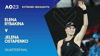 Elena Rybakina v Jelena Ostapenko Extended Highlights | Australian Open 2023 Quarterfinal