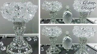 Dollar Tree DIY Glam Bling Crystal Candle Holders