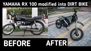 YAMAHA RX 100 1998 MODIFIED INTO DIRT BIKE