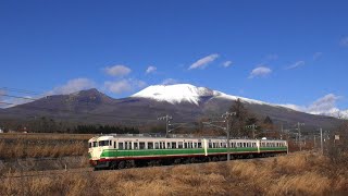 【2018-12-18】しな鉄のお立ち台を行く初代長野色の115系