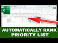 How to Auto Sort Priority List of Tasks in Excel (Rank Priorities with Easy Formula)